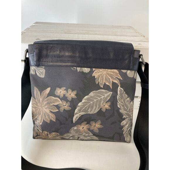 COACH F72087 CANVAS, LEATHER FLORAL MESSENGER CROSSBODY BAG - Picture 3 of 16